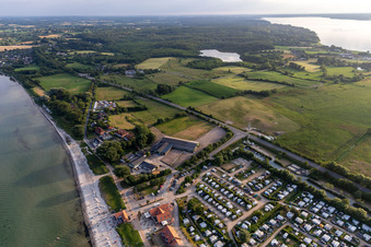 Aerial photograpy of Camping HOLNIS, Ostseecamp Glücksburg - Holnis in the district Bockholm in Glücksburg in the state Schleswig Holstein, Germany