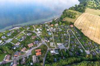 Aerial view of District Bockholm in Glücksburg in the state Schleswig Holstein, Germany
