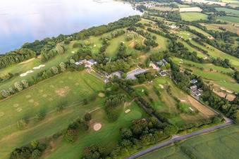 Bird's eye view of Förde Golf Club eV Glücksburg in the district Bockholm in Glücksburg in the state Schleswig Holstein, Germany