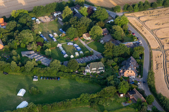 Aerial photograpy of Holiday camp of the Schleswig-Flensburg church district House Neukirchen in the district Neukirchen in Steinbergkirche in the state Schleswig Holstein, Germany