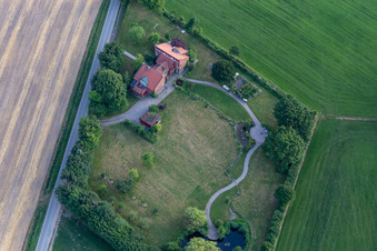 Aerial view of District Roikier in Steinbergkirche in the state Schleswig Holstein, Germany