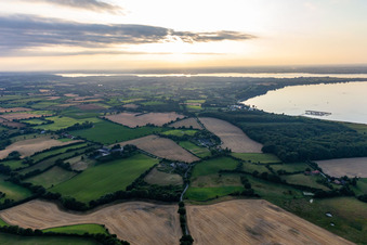 Aerial photograpy of Flensburg Outer Fjord in the district Rüde in Bockholmwik in the state Schleswig Holstein, Germany