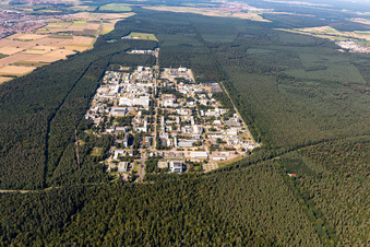 KIT Campus North from the South in the district Neureut in Karlsruhe in the state Baden-Wuerttemberg, Germany