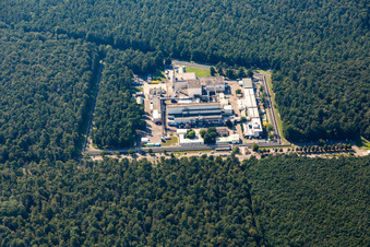 Technical facilities in the industrial area KIT-Campus Nord: WAK-Anlage (ehemalige Wiederaufarbeitungsanlage Karlsruhe) of Kerntechnische Entsorgung Karlsruhe GmbH in Linkenheim-Hochstetten in the state Baden-Wuerttemberg, Germany