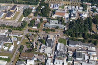 Research building and office complex of Karlsruhe Institut fuer Technologie Campus Nord with IAM-WBM in Eggenstein-Leopoldshafen in the state Baden-Wurttemberg, Germany