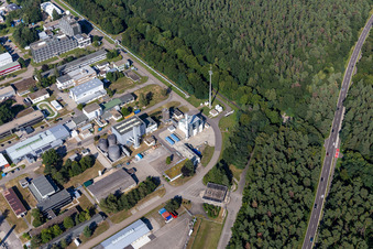Research building and office complex of Karlsruhe Institute of Technology Campus Nord with Institut fuer Produktionstechnik, ITEP in Eggenstein-Leopoldshafen in the state Baden-Wurttemberg, Germany