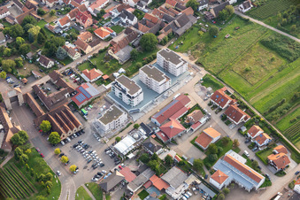 Aerial photograpy of New buildings on Silvanerstr in the district Schweigen in Schweigen-Rechtenbach in the state Rhineland-Palatinate, Germany