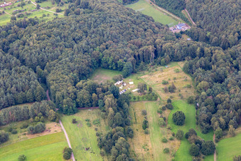 Campsite at the barbecue hut on Altenberg in Wernersberg in the state Rhineland-Palatinate, Germany