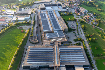 Aerial photograpy of ARBURG GmbH + Co KG. Aberle Plastics Processing GmbH in Loßburg in the state Baden-Wuerttemberg, Germany