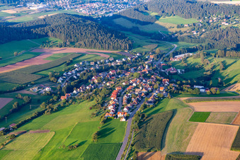 Aerial view of District Lombach in Loßburg in the state Baden-Wuerttemberg, Germany