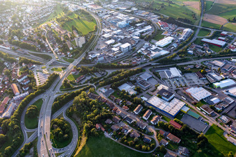 Industrial area in Freudenstadt in the state Baden-Wuerttemberg, Germany