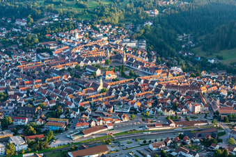 Germany's largest marketplace in Freudenstadt in the state Baden-Wuerttemberg, Germany