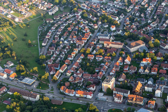 Aerial view of Freudenstadt in the state Baden-Wuerttemberg, Germany