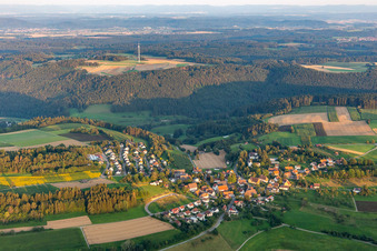 Village - view on the edge of forested areas in Fuernsal in the state Baden-Wuerttemberg, Germany