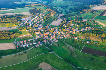 Aerial view of District Fürnsal in Dornhan in the state Baden-Wuerttemberg, Germany