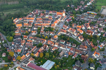 Aerial view of Dornhan in the state Baden-Wuerttemberg, Germany