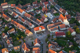 Aerial photograpy of Dornhan in the state Baden-Wuerttemberg, Germany