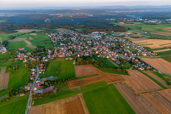 Oblique view of District Hochmössingen in Oberndorf am Neckar in the state Baden-Wuerttemberg, Germany