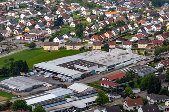 Building and production halls on the premises of Doellken-Profiltechnik GmbH in Dunningen in the state Baden-Wuerttemberg, Germany