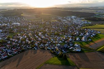 Oblique view of Villingendorf in the state Baden-Wuerttemberg, Germany