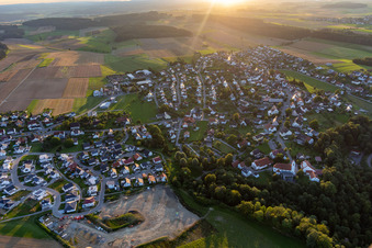 Aerial view of District Herrenzimmern in Bösingen in the state Baden-Wuerttemberg, Germany
