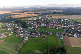 Oblique view of District Herrenzimmern in Bösingen in the state Baden-Wuerttemberg, Germany