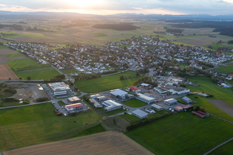 Aerial view of Bösingen in the state Baden-Wuerttemberg, Germany