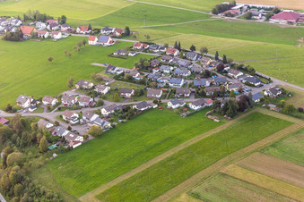 Aerial photograpy of Bösingen in the state Baden-Wuerttemberg, Germany