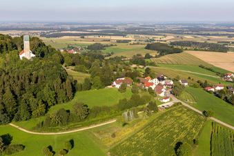 Aerial photograpy of District Offingen in Uttenweiler in the state Baden-Wuerttemberg, Germany