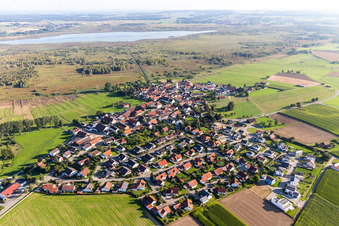 Alleshausen in the state Baden-Wuerttemberg, Germany from above