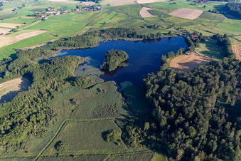 Schwaigfurt Pond in the district Kürnbach in Bad Schussenried in the state Baden-Wuerttemberg, Germany