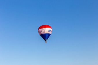 Balloon launch REMAX in the district Michelwinnaden in Bad Waldsee in the state Baden-Wuerttemberg, Germany