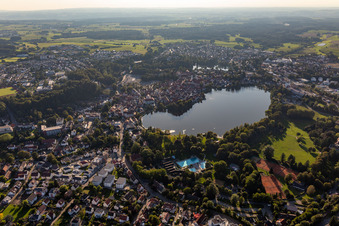 Beach and outdoor pool Bad Waldsee in Bad Waldsee in the state Baden-Wuerttemberg, Germany