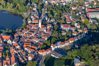 Tower building Wurzacher Tor the rest of the former historic city walls in Bad Waldsee in the state Baden-Wuerttemberg, Germany