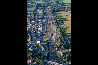 Railroad station in the district Steegen in Aulendorf in the state Baden-Wuerttemberg, Germany