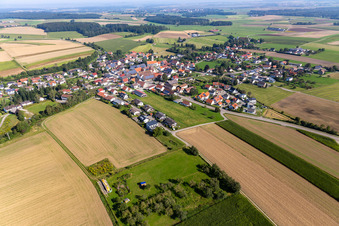 Aerial view of District Reichenbach in Bad Schussenried in the state Baden-Wuerttemberg, Germany