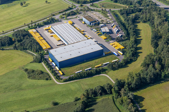 Aerial view of DACHSER SE in Baindt in the state Baden-Wuerttemberg, Germany