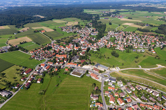 Aerial photograpy of District Siegenwieden in Bergatreute in the state Baden-Wuerttemberg, Germany