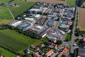 Riedweg industrial area in the district Gaisbeuren in Bad Waldsee in the state Baden-Wuerttemberg, Germany