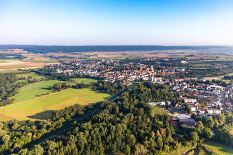 Aerial photograpy of Riedlingen in the state Baden-Wuerttemberg, Germany