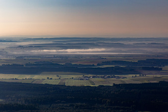 Aerial view of District Reutlingendorf in Obermarchtal in the state Baden-Wuerttemberg, Germany