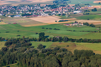 Aerial view of Airport Riedlingen in Riedlingen in the state Baden-Wuerttemberg, Germany
