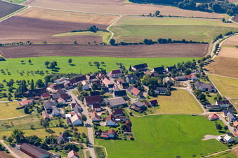 Aerial view of District Billafingen in Langenenslingen in the state Baden-Wuerttemberg, Germany