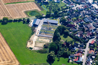 Photovoltaics at Biberbach in Langenenslingen in the state Baden-Wuerttemberg, Germany