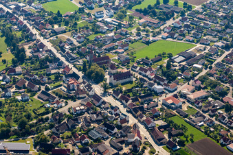 Aerial view of Langenenslingen in the state Baden-Wuerttemberg, Germany