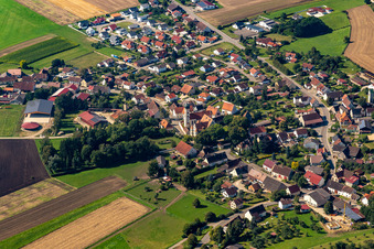 Parish church of St. John Nepomuk in the district Wilflingen in Langenenslingen in the state Baden-Wuerttemberg, Germany