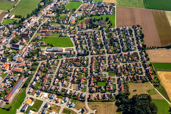 Aerial photograpy of Langenenslingen in the state Baden-Wuerttemberg, Germany