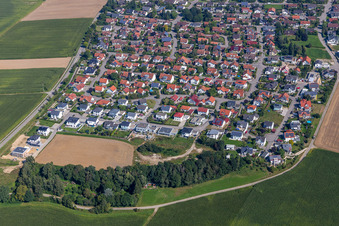 Aerial view of District Lochham in Altheim in the state Baden-Wuerttemberg, Germany