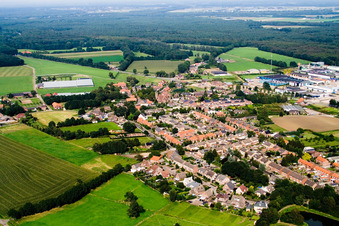 Aerial view of De Voort in the state Limburg, Netherlands