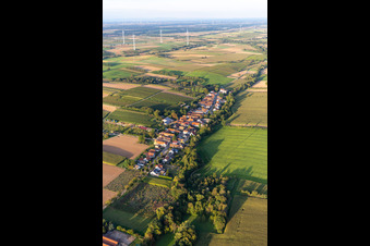 Vollmersweiler in the state Rhineland-Palatinate, Germany from the plane
